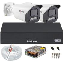 Kit 2 Câmeras 1080p Full Color C/Áudio Dvr Intelbras 4ch S/HD