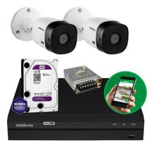 Kit 2 Câmeras 1120 Vhl Hd 1tb Purple Mhdx 8 Canais Intelbras