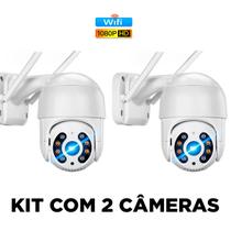 Kit 2 Câmeras 360 IP Wifi Prova D'água Segurança HD