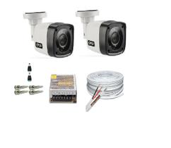 Kit 2 Câmeras Bullet Hd 720p 1Mp Com Cabo e Conectores