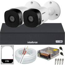 Kit 2 Câmeras de Segurança Intelbras 2mp 1220b Dvr 4 Canais Multi Hd 1Tb Kit 2 Câmeras de Segurança Intelbras 2mp 1220b Dvr 4 Canais Multi Hd 1Tb