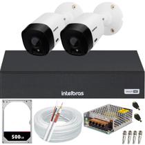 Kit 2 Câmeras de Segurança Intelbras Bullet vhl 1120b Dvr 4 canais multi hd