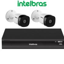 Kit 2 Cameras de Segurança Intelbras Full Hd 1220 Dvr inteligente 4ch Imhdx 3108