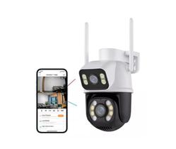 Kit 2 Câmeras De Segurança Interna Externa Wi-fi Ip Dupla Lente 360 Noturna Externa Prova D'água App Yoosee