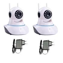 Kit 2 Câmeras de Segurança IP Sem Fio Wifi HD 720p Robô Wireless