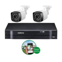 Kit 2 Câmeras De Segurança Residencial Dvr Intelbras mhdx Full Hd