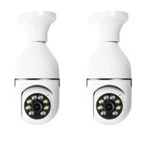 kit 2 cameras de segurança smart wifi 360º full hd para escritorio casa baba imagem no celular lampada infravermelho giratorio sensor de movimentos - shopmanu