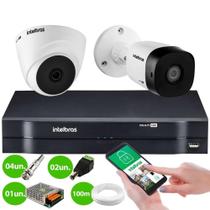 Kit 2 Câmeras de Segurança Vhc 1120b HD 720p 1MP 2.8 mm + DVR MHDX FULL HD + App