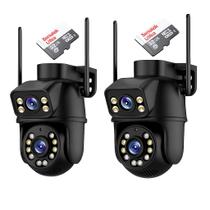 Kit 2 Câmeras Externa IP WiFi Full HD 4k 8mp 360 Rotativa 8mp Rastreamento Automático Segurança Externa com Infravermelho Com 2 Cartão 32gb Kit 2 Câmeras Externa IP WiFi Full HD 4k 8mp 360 Rotativa 8mp Rastreamento Automático Segurança Externa com Infravermelho Com 2 Cartão 32gb