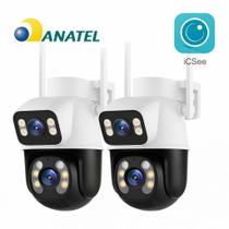 Kit 2 Câmeras Externa Ip Wifi Full HD Segurança 8mp 4K Visão Noturna 360 Rotação Prova Dágua Alta Resolução Infravermelho Nf