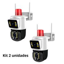 Kit 2 Câmeras Externa Ptz Lente Dupla Teladupla Wifi C/alarme