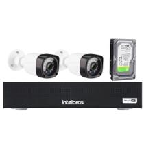 Kit 2 Câmeras Full HD 1080p + DVR Intelbras MHDX 3004-C c/HD 500gb