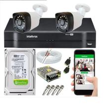 Kit 2 Câmeras hd 720p + DVR Mhdx Full Hd Intelbras Kit 2 Câmeras hd 720p + DVR Mhdx Full Hd Intelbras
