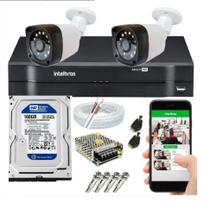 Kit 2 Câmeras hd 720p + DVR Mhdx Full Hd Intelbras