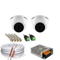 Kit 2 Câmeras HD Intelbras Vhl 1120d + 1 Fontes 5amp 12v + Cabo e Conectores