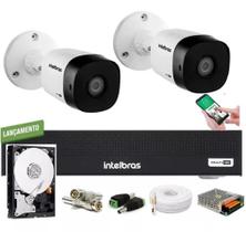 Kit 2 Cameras Intelbras 1120b Dvr 4 Canais Intelbras C/hd