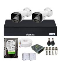Kit 2 Câmeras Intelbras 1120b Full Color, Dvr 4ch Mhdx 1004c Hd 1 tb Kit 2 Câmeras Intelbras 1120b Full Color, Dvr 4ch Mhdx 1004c Hd 1 tb