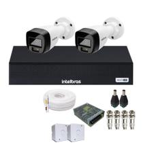 Kit 2 Câmeras Intelbras 1120b Full Color, Dvr 4ch Mhdx 1004c Sem Hd Kit 2 Câmeras Intelbras 1120b Full Color, Dvr 4ch Mhdx 1004c Sem Hd