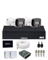 Kit 2 Câmeras Intelbras 1120b Full Color Dvr Mhdx 4 Canais Intelbars Com Ssd 512gb