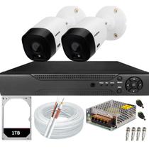 Kit 2 Câmeras Intelbras 1120b Hd Dvr De 04 Canais Alta Performance Hd 1tb No Dvr