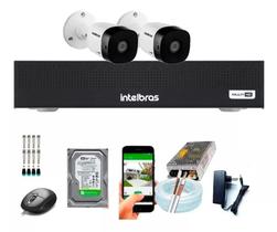 Kit 2 Câmeras Intelbras Dvr Mhdx 1204 Com Hd Completo Cftv