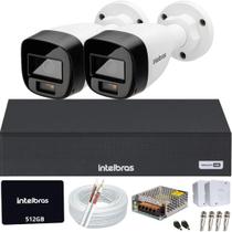Kit 2 Câmeras Intelbras Full Color 1220B DVR 1104c SSD 512gb colorido 24hrs Kit 2 Câmeras Intelbras Full Color 1220B DVR 1104c SSD 512gb colorido 24hrs