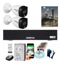 Kit 2 Câmeras Intelbras Fullcolor 1220 Dvr Intelbras 3004