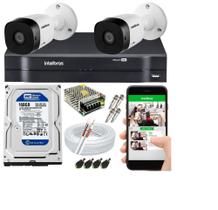 Kit 2 Câmeras Intelbras HD C/Dvr Full Hd C/Hd 160Gb