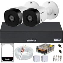 Kit 2 Câmeras Intelbras segurança monitoramento completo Full Hd 1080p Hd 500GB