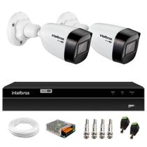 Kit 2 Câmeras Intelbras VHD 1130 B HD 720p Bullet com Lente 2.8 + DVR Intelbras MHDX 1204 4 Canais