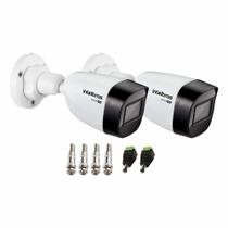 Kit 2 Câmeras Intelbras VHD 1130 B HD 720p Bullet com Lente 2.8mm Visão Noturna 30m Resistente à Chuva IP67 + Conectores