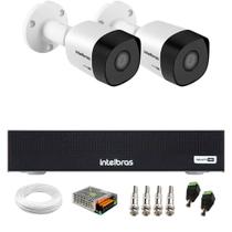 Kit 2 Câmeras Intelbras VHD 3230 B G7 Bullet Full HD 1080p Multi HD IP67 + DVR Intelbras MHDX 3004-C 4 Canais