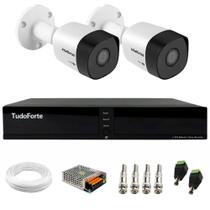 Kit 2 Câmeras Intelbras VHD 3230 B G7 Bullet Full HD 1080p Multi HD IP67 + Dvr Tudo Forte TFHDX 3304 4 Canais Com App Xmeye