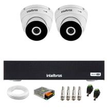 Kit 2 Câmeras Intelbras VHD 3230 D G7 Dome Full HD 1080p Visão Noturna de 30m IP67 + DVR Intelbras MHDX 3004-C 4 Canais