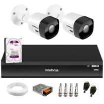 Kit 2 Câmeras Intelbras VHD 3530 B 5MP HDCVI Bullet Visão Noturna 30m IP67 + DVR Intelbras IMHDX 5108 8 Canais + HD 1TB Purple