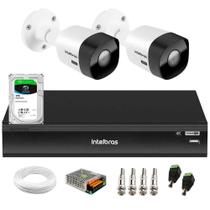 Kit 2 Câmeras Intelbras VHD 3530 B 5MP HDCVI Bullet Visão Noturna 30m IP67 + DVR Intelbras IMHDX 5108 8 Canais + HD SkyHawk 1TB