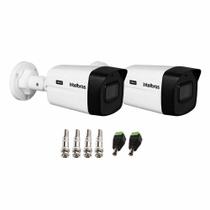 Kit 2 Câmeras Intelbras VHD 5830 B Bullet 4K 8MP HDCVI Lente 2.8mm com Visão Noturna Infravermelho de 30 Metros + Conectores