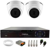 Kit 2 Câmeras Intelbras VHL 1120 D HDCVI Lite Dome HD 720p Lente 3.6mm Visão Noturna 20m + Dvr Tudo Forte TFHDX 3304 Full HD 4 Canais Com App Xmeye