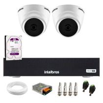 Kit 2 Câmeras Intelbras VHL 1120 D HDCVI Lite HD 720p Lente 3.6mm Visão Noturna 20m + Dvr Intelbras MHDX 1104-C 4 Canais + HD 1TB