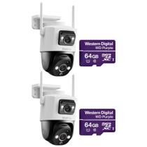 Kit 2 Câmeras Inteligente Wi-Fi 3 Megapixels 360º c/ Cartão 64GB iM9+ Full Color Intelbras Kit 2 Câmeras Inteligente Wi-Fi 3 Megapixels 360º c/ Cartão 64GB iM9+ Full Color Intelbras