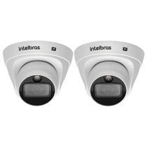 Kit 2 Câmeras IP 2 Megapixels 2.8mm 20m PoE VIP 1220 D FULL COLOR G4 Intelbras