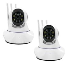 Kit 2 Câmeras Ip 3 Antenas Wifi Visão Noturna