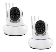 Kit 2 Câmeras Ip 3 Antenas Wifi Visão Noturna
