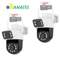 Kit 2 Câmeras Ip Externa Wifi Icsee Full HD 4k Segurança Speed Dome Prova Dágua 8mp 360 Rotação Alta Resolução Visão Noturna Com 2 Cartão 64gb Kit 2 Câmeras Ip Externa Wifi Icsee Full HD 4k Segurança Speed Dome Prova Dágua 8mp 360 Rotação Alta Resolução Visão Noturna Com 2 Cartão 64gb
