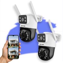 Kit 2 Câmeras Jortan Wifi Lente Dupla Externa Visão Noturna