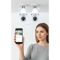 Kit 2 Câmeras Lâmpada IP Wifi 1080p Noturna App Yoosee 360 Kit 2 Câmeras Lâmpada IP Wifi 1080p Noturna App Yoosee 360