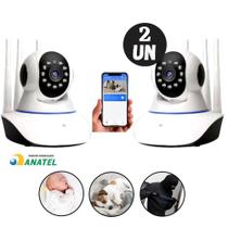 Kit 2 Câmeras Robozinho Wifi Babá Eletrônica Áudio App Yosee