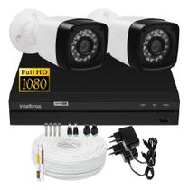Kit 2 Cameras Segurança 1080p Full Hd Dvr Intelbras 4ch s/hd