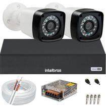 Kit 2 Câmeras Segurança 1080p Full Hd Dvr Intelbras Mhdx 4 canais Kit 2 Câmeras Segurança 1080p Full Hd Dvr Intelbras Mhdx 4 canais