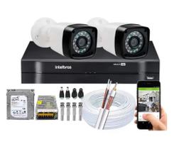 Kit 2 Cameras Segurança 720p Full Hd Dvr Intelbras 4ch C/hd Promo